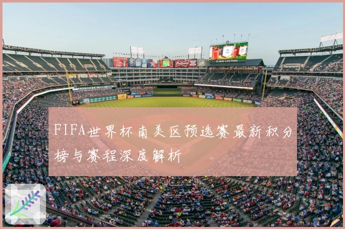 FIFA世界杯南美区预选赛最新积分榜与赛程深度解析